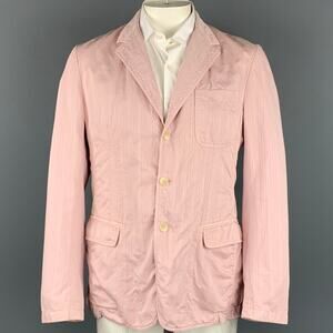 D&G by DOLCE & GABBANA Size 42 Rose Stripe Cotton Notch Lapel Sport Coat